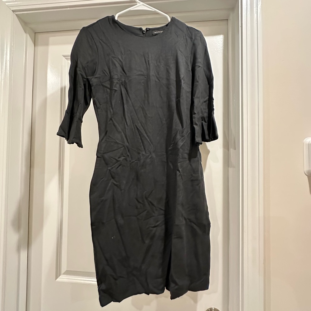 Banana Republic Classic Black Long Sleeve Dress